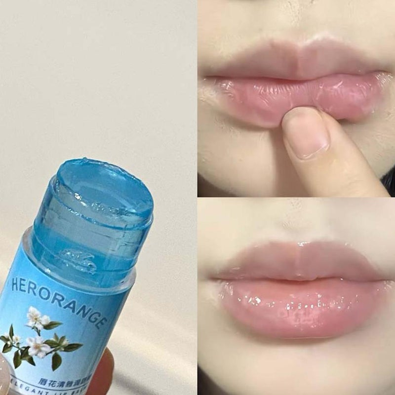 HERORANGE ~ Lip Flower Elegant Lip Balm, moisturizing, hydrating, anti-chapped, reduces lip lines, tinted lip balm.